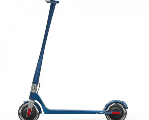Blue electric scooter