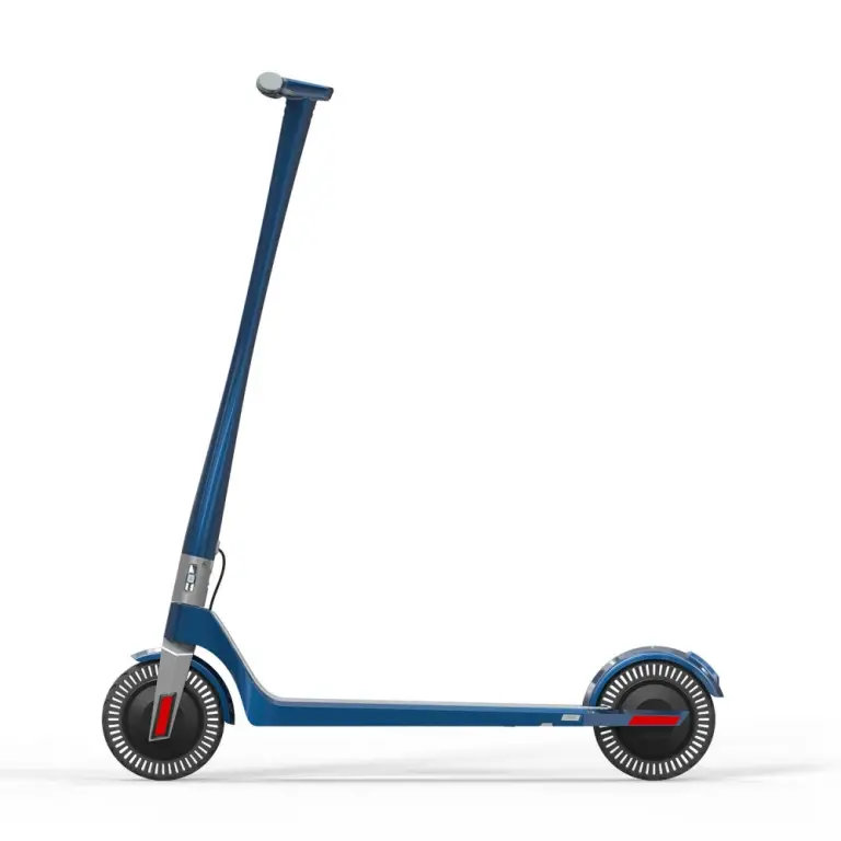 Blue electric scooter