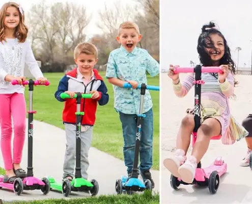 Lascoota 2-in-1 Kick Scooter with Removable Seat